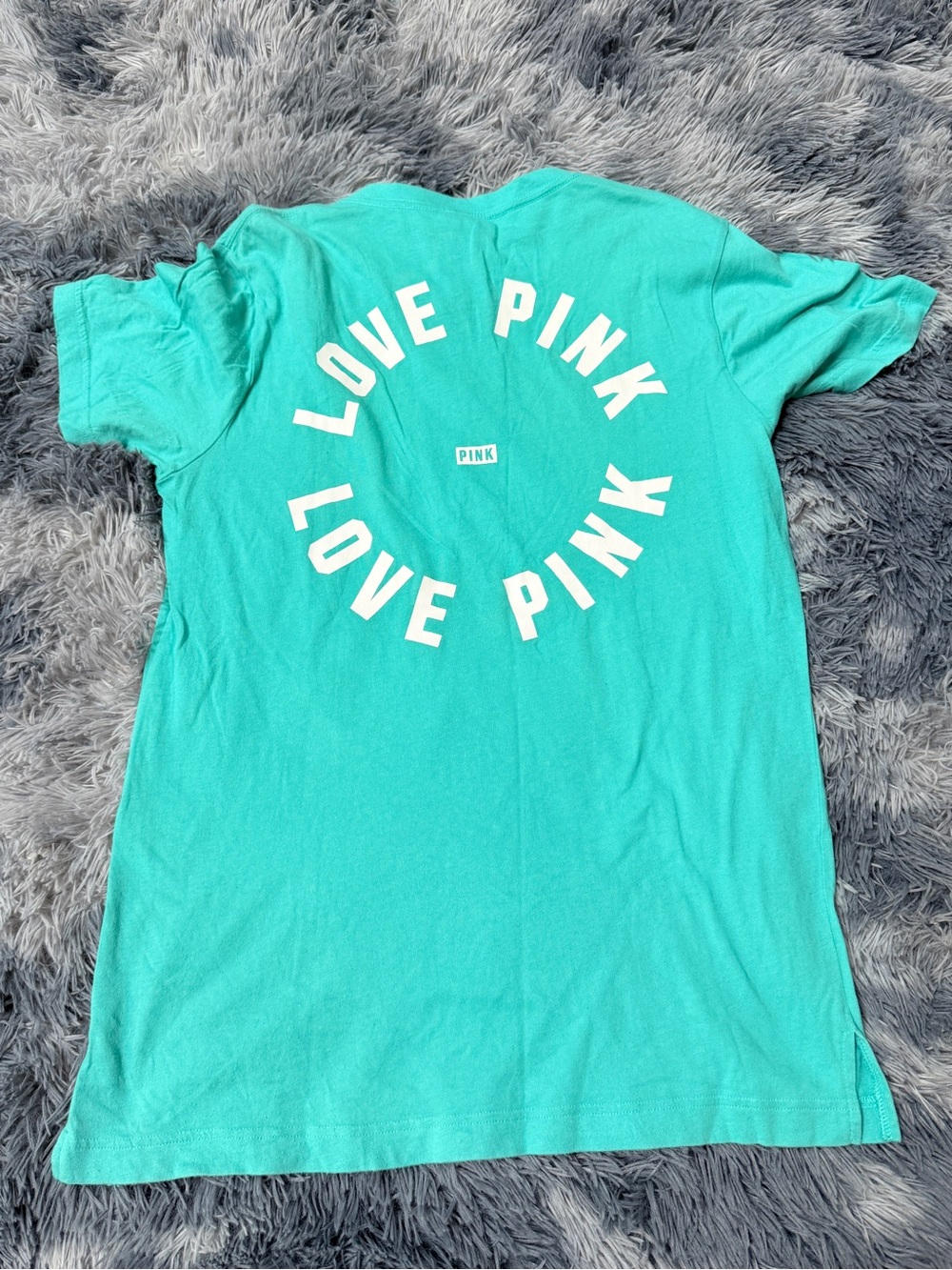 PINK Victoria's Secret Lace Up Campus Tee 100% cotton xsmall loungewear college
